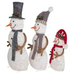 Northlight Lighted Snowman Family Outdoor Christmas Decoration - 39.5" - Warm White - Set Of 3 -Festival GUEST 90c2ac03 ea9c 4824 9a11 0e35ed5f559a
