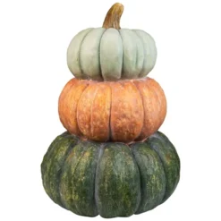 Northlight Tri-Color Pumpkin Stack Fall Harvest Decoration - 19" -Festival GUEST 90d2b32c f99a 43cd 9004 f9a39d99b82f