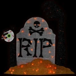 Northlight Lighted Tombstone Halloween Decoration - 31.5" - Black And Gray - Orange LED Lights 9 Northlight Lighted Tombstone Halloween Decoration - 31.5" - Black And Gray - Orange LED Lights -Festival GUEST 91609da8 08b2 4c74 9fc8 554ad08ec40e