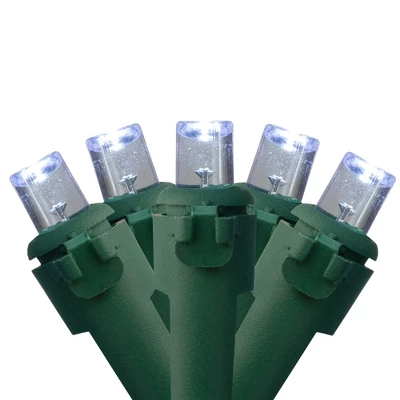 Northlight LED Wide Angle Mini Christmas Lights - Pure White - 75.75' Green Wire - 300ct 3 Northlight LED Wide Angle Mini Christmas Lights - Pure White - 75.75' Green Wire - 300ct