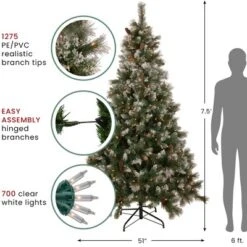 Northlight Real Touch™️ Pre-lit Snow Valley Pine Artificial Christmas Tree - 7.5' - Clear Lights 15 Northlight Real Touch™️ Pre-lit Snow Valley Pine Artificial Christmas Tree - 7.5' - Clear Lights -Festival GUEST 9224ab40 123b 4818 82b2 00a77e5d3a6e
