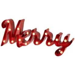 Northlight Lighted "Merry" Christmas Decoration - 20.5" -Festival GUEST 97ad2103 d30a 49e0 b226 2a579d27b7cf