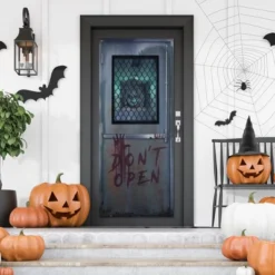 Northlight "Don't Open" Hospital Entryway Halloween Scary Door Decoration - 6'