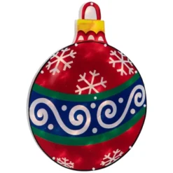 Northlight 19.5" Lighted Red Christmas Ornament Window Silhouette -Festival GUEST 98b034a2 32d2 41f1 aeaa 469024cc650b