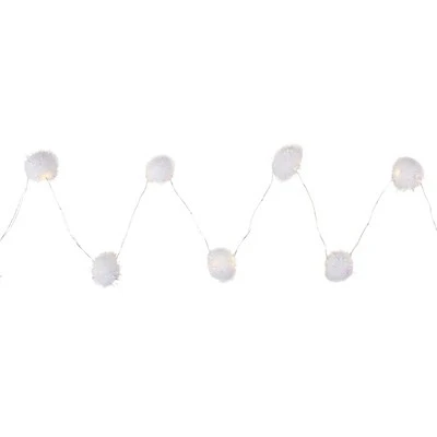 Northlight 15 B/O LED Warm White Tinsel Pop Ball Christmas Lights - 4.5' Clear Wire 3 Northlight 15 B/O LED Warm White Tinsel Pop Ball Christmas Lights - 4.5' Clear Wire