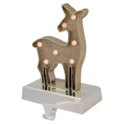 Northlight LED Lighted Reindeer Christmas Stocking Holder - 7.5" - Gold Finish -Festival GUEST 9dae1eae 09c5 45a7 9450 7f5d50bbb137