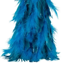 Northlight Small Two-Tone Layered Feathers Cone Tree Christmas Decoration - 16" - Turquoise -Festival GUEST 9fefa67d 6f79 4075 8e52 8ededd6a66a0