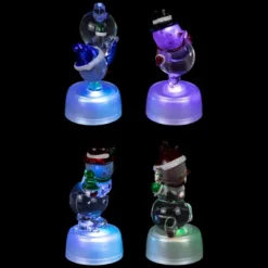 Northlight LED Lighted Color Changing Snowmen Acrylic Christmas Decorations - 4.25" - Set Of 4 -Festival GUEST a03693ba cdf3 4725 835f 1a0347cb5b40