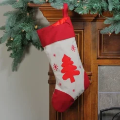 Northlight Embroidered Tree With Snowflakes Christmas Stocking - 18" -Festival GUEST a05bba31 c46d 4b4a 81e2 100e6818de56