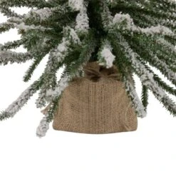 Northlight Potted Flocked Downswept Mini Village Pine Medium Artificial Christmas Tree - 2' - Unlit -Festival GUEST a0afe024 3847 410a aed6 4b0a581f13d9