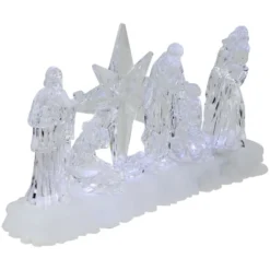 Northlight LED Lighted Nativity Scene Acrylic Christmas Decoration - 12.25" -Festival GUEST a0e4a059 ca60 4c76 9ed2 a696af156ec7