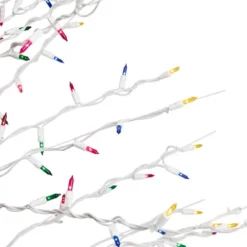 Northlight 6' Prelit Artificial Christmas Tree White Lighted Cascade Twig Outdoor Decoration - Multi-Color Lights -Festival GUEST a11eebe6 e513 4ddb a13e c1ccd246a817