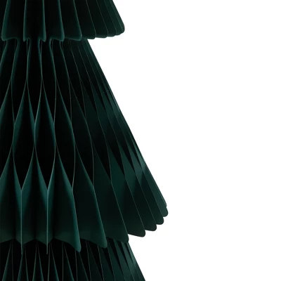 Northlight Tall Accordion Honeycomb Foldable Paper Christmas Tree - 4' - Dark Green 7 Northlight Tall Accordion Honeycomb Foldable Paper Christmas Tree - 4' - Dark Green - Image 5