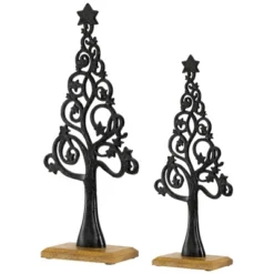 Northlight Starry Trees Metal Christmas Decorations - 18.5" - Black - Set Of 2 -Festival GUEST a23dd932 922d 484f 83b8 187e7a724a62