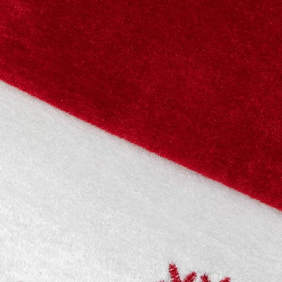 Northlight 19" Red And White Velvet Embroidered Snowflake Christmas Stocking 7 Northlight 19" Red And White Velvet Embroidered Snowflake Christmas Stocking - Image 5