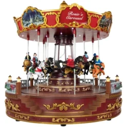 Northlight 14" LED Lighted Animated And Musical Carousel Christmas Decoration -Festival GUEST a4fe65b3 affd 460d bd0a f2be580d073d