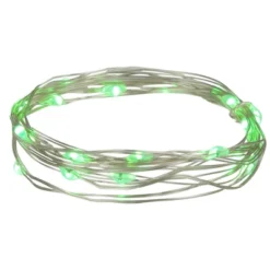 Northlight 20-Count Green LED Micro Fairy Christmas Lights - 6ft, Copper Wire