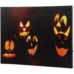 Northlight LED Lighted Silly Jack-O-Lanterns Halloween Canvas Wall Art - 15.75" X 12" -Festival GUEST aa1ed488 97e8 4133 9ba0 d0522038bee6