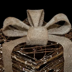 Northlight Lighted Rattan Gift Boxes With Burlap Bows Christmas Decorations - 9" - Set Of 3 -Festival GUEST ad784e3a c929 45c8 b4d8 4d2c8f201499