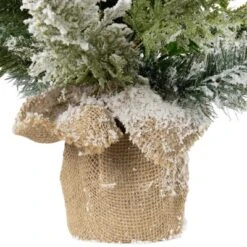 Northlight Flocked Balsam Pine Artificial Mini Christmas Tree In Burlap Base - 24" - Unlit -Festival GUEST b148a1e5 14a9 420f 874d 64245c829316