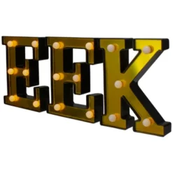 Northlight LED Lighted EEK Halloween Marquee Sign - 6.5" - Warm White Lights - Gold Finish 7 Northlight LED Lighted EEK Halloween Marquee Sign - 6.5" - Warm White Lights - Gold Finish -Festival GUEST b2641d26 d64a 45bc 9165 974442e33c31