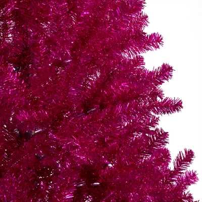 Northlight 6' Metallic Pink Tinsel Artificial Christmas Tree - Unlit 4 Northlight 6' Metallic Pink Tinsel Artificial Christmas Tree - Unlit - Image 2