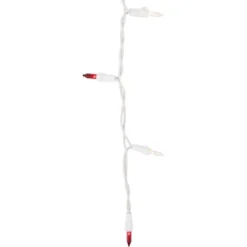 Northlight Mini Icicle Incandescent Christmas Lights - Red And Clear - 5.75' White Wire - 100ct -Festival GUEST b71d1fde 53b8 462b b395 cf9857d38e2f