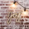 Northlight 12" White LED Lighted "Joy" Neon Style Christmas Sign -Festival GUEST b7c6007c 7ccf 4122 9484 6069572d4a49