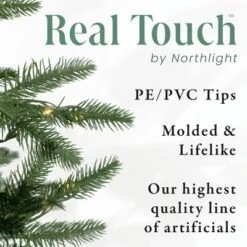 Northlight Real Touch™️ Pre-Lit Slim Flocked Nordmann Fir Artificial Christmas Tree - 6.5' - Warm Clear LED Lights 12 Northlight Real Touch™️ Pre-Lit Slim Flocked Nordmann Fir Artificial Christmas Tree - 6.5' - Warm Clear LED Lights -Festival GUEST b87c5bab 2e7d 44ba 9ab8 2a5f4f732bbf 14