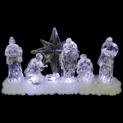 Northlight LED Lighted Nativity Scene Acrylic Christmas Decoration - 12.25" -Festival GUEST b9411540 c046 477d 9835 c74fb1258881