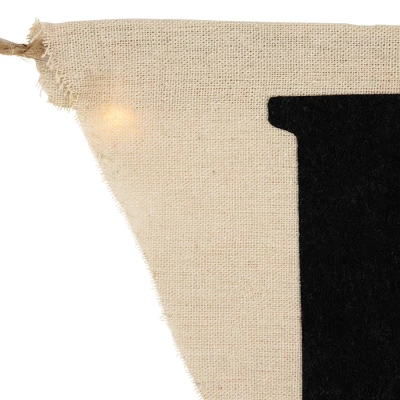 Northlight 18.75" Beige Battery Operated LED Lighted Burlap Happy Halloween Banner 7 Northlight 18.75" Beige Battery Operated LED Lighted Burlap Happy Halloween Banner - Image 5