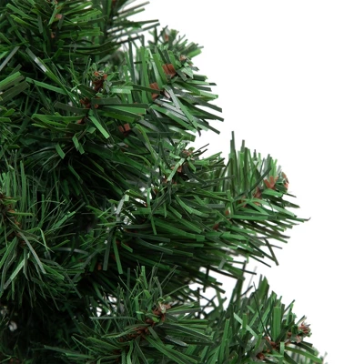 Northlight Mini Canadian Pine Artificial Christmas Tree With Faux Wood Base - 12" - Unlit 6 Northlight Mini Canadian Pine Artificial Christmas Tree With Faux Wood Base - 12" - Unlit - Image 4