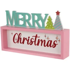 Northlight Lighted "Merry Christmas" Shadow Box Christmas Tree Decoration - 10" - Multicolor -Festival GUEST c603935e 4fcc 4e04 8c54 65d74af7eaac