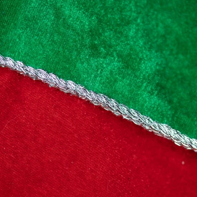 Northlight 20" Red Velveteen Sequined Christmas Tree Stocking With Green Cuff 6 Northlight 20" Red Velveteen Sequined Christmas Tree Stocking With Green Cuff - Image 4