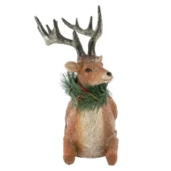 Northlight Glittered Sitting Deer With Pine Neck Wreath Christmas Decoration - 10" 9 Northlight Glittered Sitting Deer With Pine Neck Wreath Christmas Decoration - 10" -Festival GUEST cd83ab80 035c 4958 a146 e9188f93f6a6