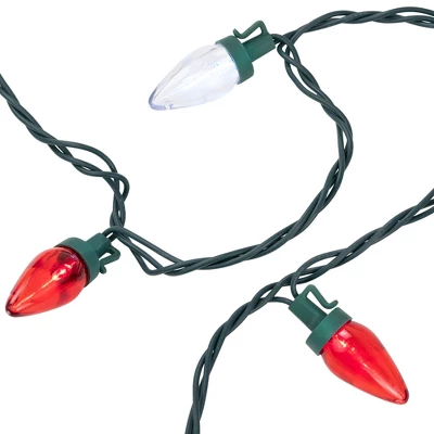 Northlight 25ct Red And Pure White LED C7 Christmas Lights - 16ft Green Wire 7 Northlight 25ct Red And Pure White LED C7 Christmas Lights - 16ft Green Wire - Image 5