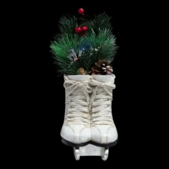 Northlight LED Lighted Ice Skates With Floral Arrangement Christmas Decoration - 12" -Festival GUEST cfb39e42 ed11 4956 9707 a2e34d7f2ab5
