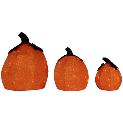 Northlight LED Lighted Jack O' Lantern Outdoor Halloween Decorations - Warm White - Set Of 3 6 Northlight LED Lighted Jack O' Lantern Outdoor Halloween Decorations - Warm White - Set Of 3 - Image 4