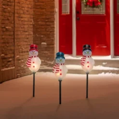 Northlight Lighted Snowmen Christmas Outdoor Pathway Markers - 16" - Set Of 3 -Festival GUEST d48fc81c 60f9 4a41 89b6 84d1ef455f78