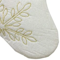 Northlight 20" Cream With Gold Snowflakes Christmas Stocking With Faux Fur Cuff -Festival GUEST d5208649 f004 4502 bf5d 9d1f96366058