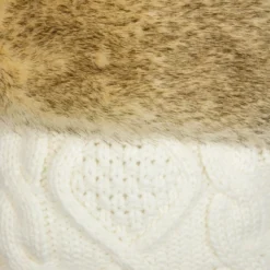 Northlight Cable Knit Christmas Stocking With Faux Fur Cuff - 20.5" - Cream And Beige -Festival GUEST d6a61bd9 4fe0 48f1 93ec dc0ee8cd52a4