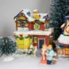 Northlight Two Story Snowy House With Garland And Wreaths Christmas Village Decoration - 4" -Festival GUEST d895eb50 9d72 46d9 a05d 7555226b973d
