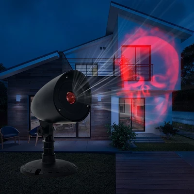Northlight Halloween Skull Outdoor Light Show Projector - 8" 4 Northlight Halloween Skull Outdoor Light Show Projector - 8" - Image 2