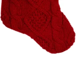 Northlight Cable Knit Christmas Stocking With Cuff - 21.5" - Red -Festival GUEST db438906 d157 4d08 9cfd 10478ec48fd7
