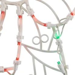 Northlight LED Lighted Wreath Window Silhouette Christmas Decoration - 16" - Red And Green -Festival GUEST dc68744a d3d0 45b1 8b48 6999090ce771