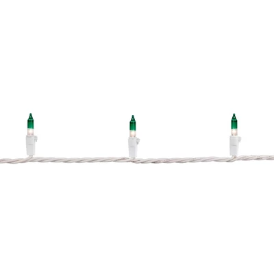 Northlight Mini Christmas Light Set - Clear With Green Tip - 10' White Wire - 50ct 5 Northlight Mini Christmas Light Set - Clear With Green Tip - 10' White Wire - 50ct - Image 3