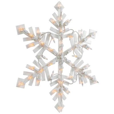 Northlight 15.5" White Lighted Snowflake Christmas Outdoor Window Silhouette 5 Northlight 15.5" White Lighted Snowflake Christmas Outdoor Window Silhouette - Image 3