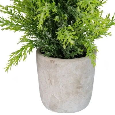 Northlight 1.4 FT Upswept Frosted Cedar Artificial Christmas Tree - Unlit 4 Northlight 1.4 FT Upswept Frosted Cedar Artificial Christmas Tree - Unlit - Image 2