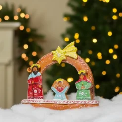 Northlight Glitter Dusted Gingerbread Holy Family Christmas Nativity Decoration - 8" -Festival GUEST e387bbeb 0953 4563 8cb8 13bac1d83f15