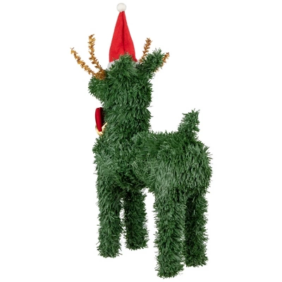 Northlight Pine Reindeer With Bell Artificial Christmas Decoration - 12" 6 Northlight Pine Reindeer With Bell Artificial Christmas Decoration - 12" - Image 4